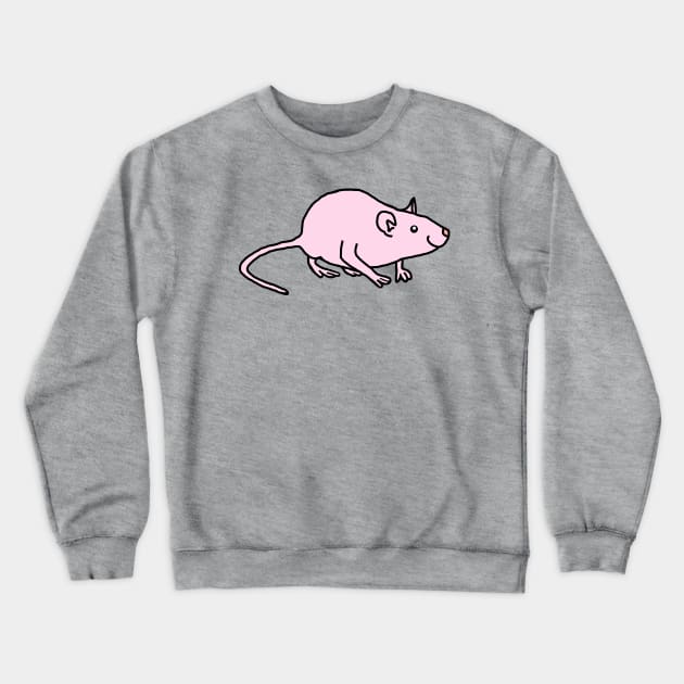 Pink Rat Crewneck Sweatshirt by ellenhenryart